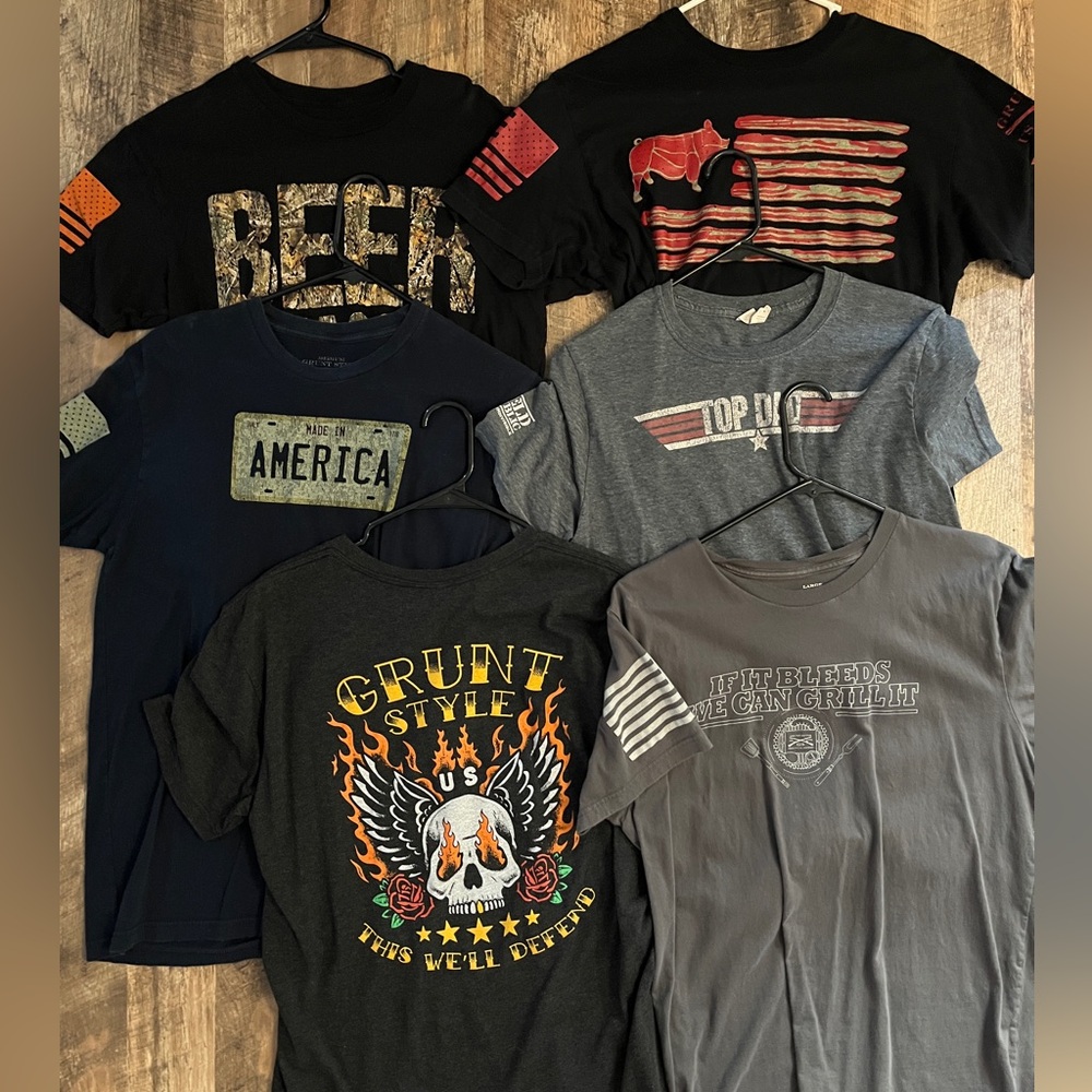 Mens Grunt Style Graphic Tees Size Medium